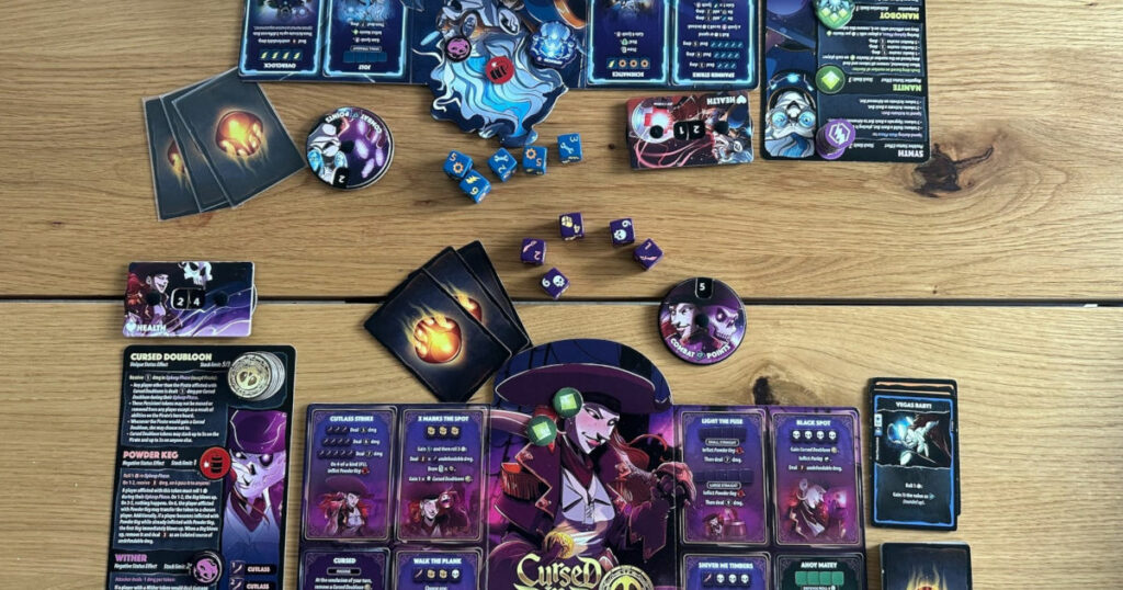 A Dice Throne game between Artificer and Cursed Pirate.