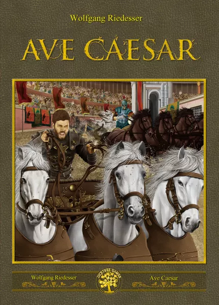 Ave Caesar's board game art and box.
