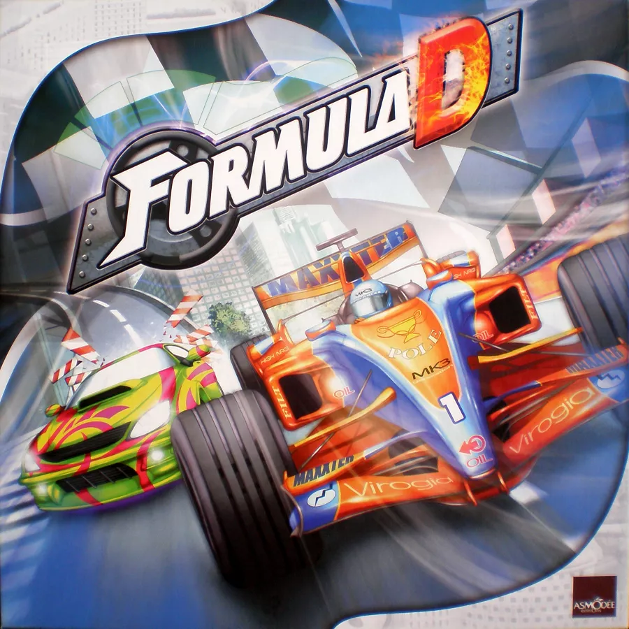 Formula D's original box art for the board game.