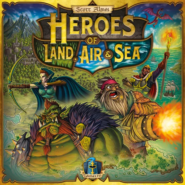 The original artwork and box art for Heroes of Land, Air and Sea.