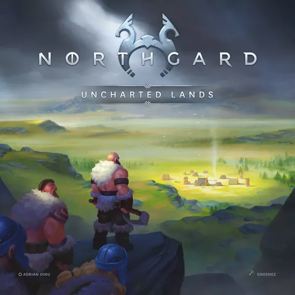 The Northgard Uncharted Lands official board game cover.