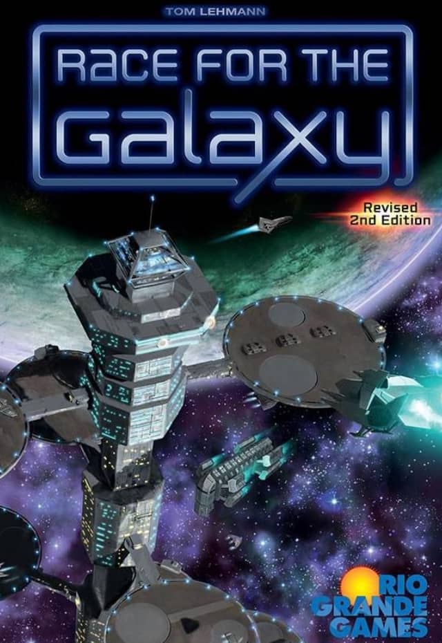Race for the Galaxy's official board game cover.