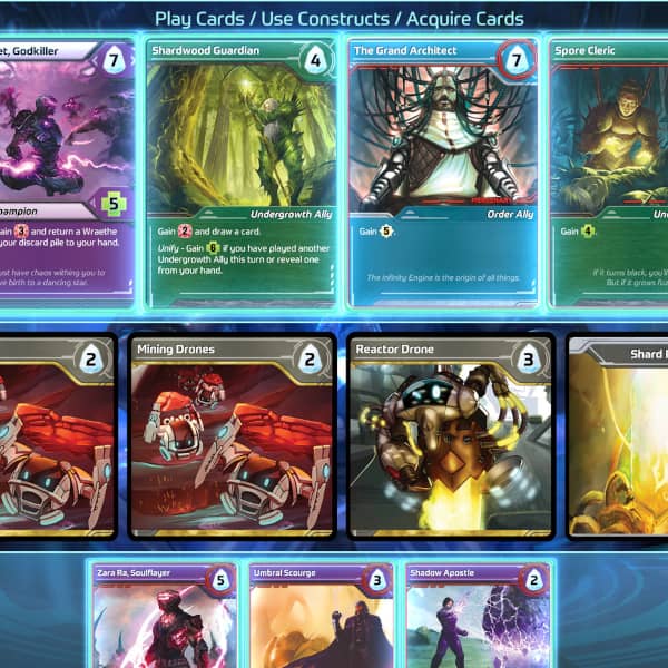 Shards of Infinity's online version of the popular deckbuilder.