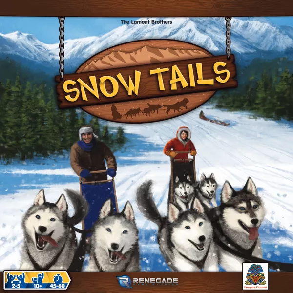 Snow Tails' official board game art and box.