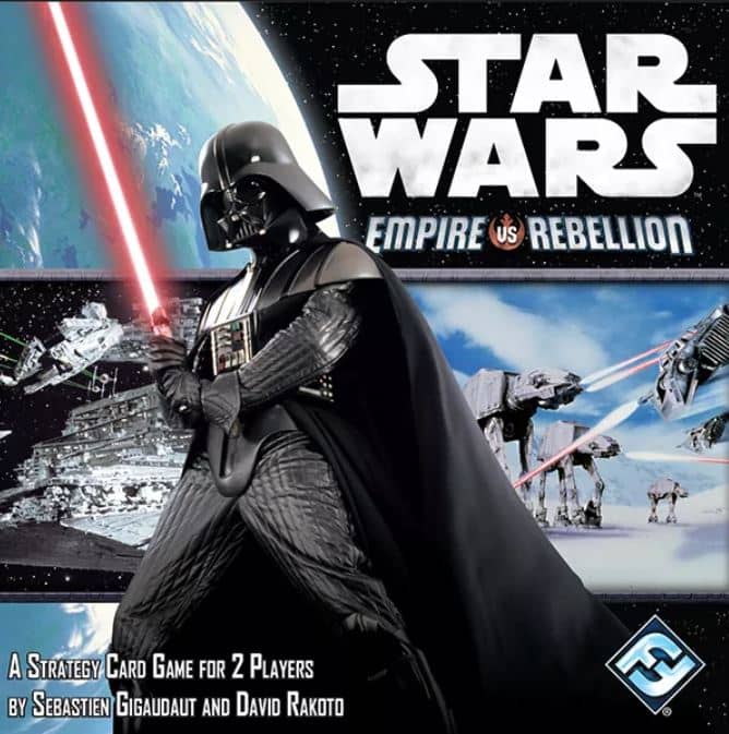 Star Wars Empire vs Rebellion board game cover and art.