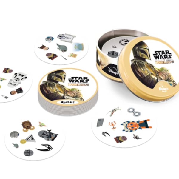 Star Wars SpotIt Mandalorian board and party game.