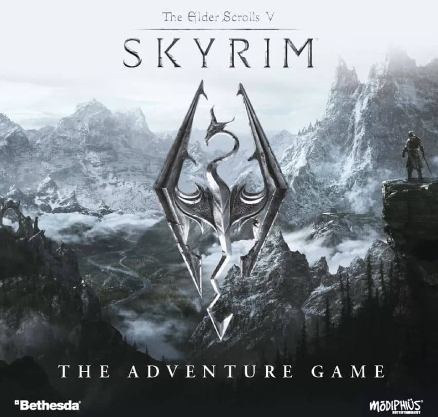 Skyrim: The Adventure Game board game cover.