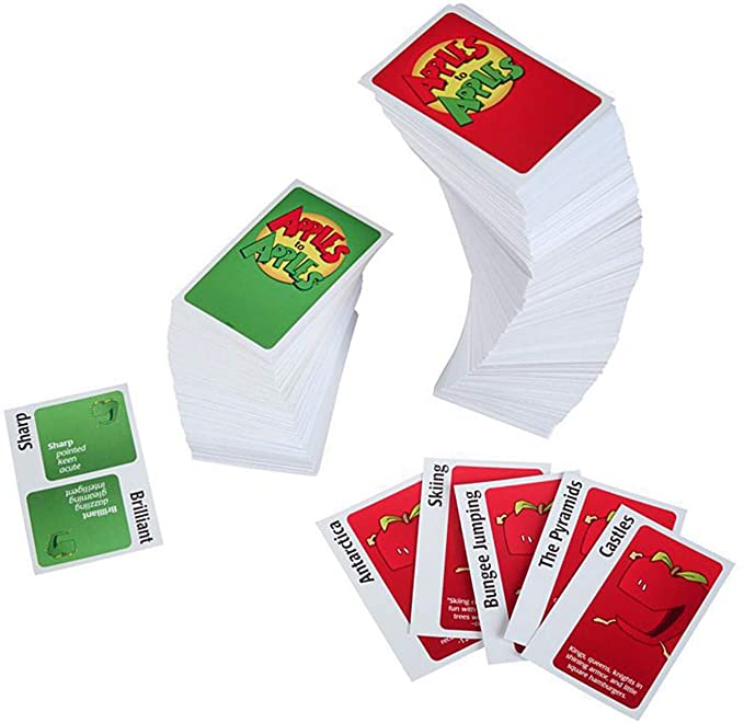 A deck of Apples to Apples cards.