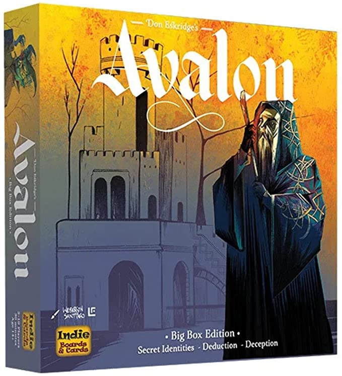 The box of Avalon, the board game.