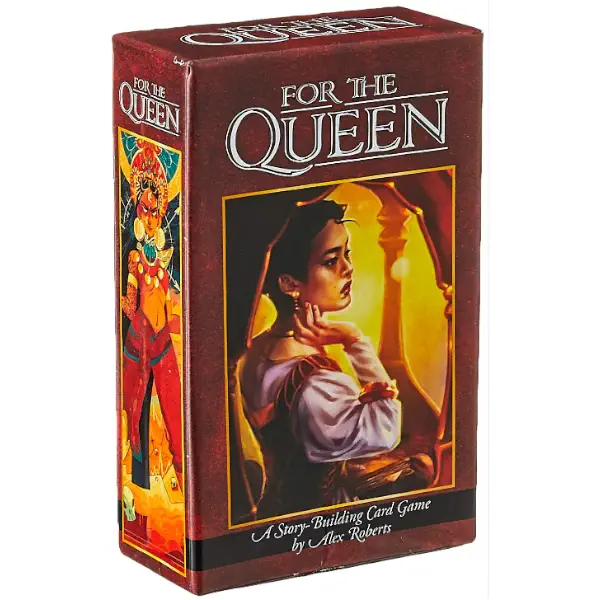 For the Queen board game box and cover.