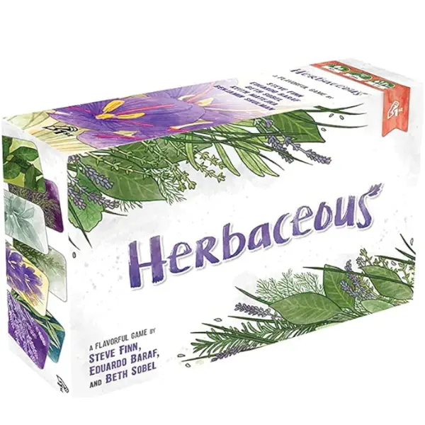 Herbaceous board game box and art.