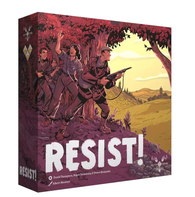 Resist! game box and cover.