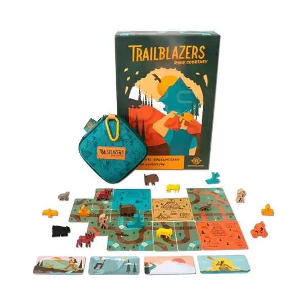Traiblazers board game box and art cover.