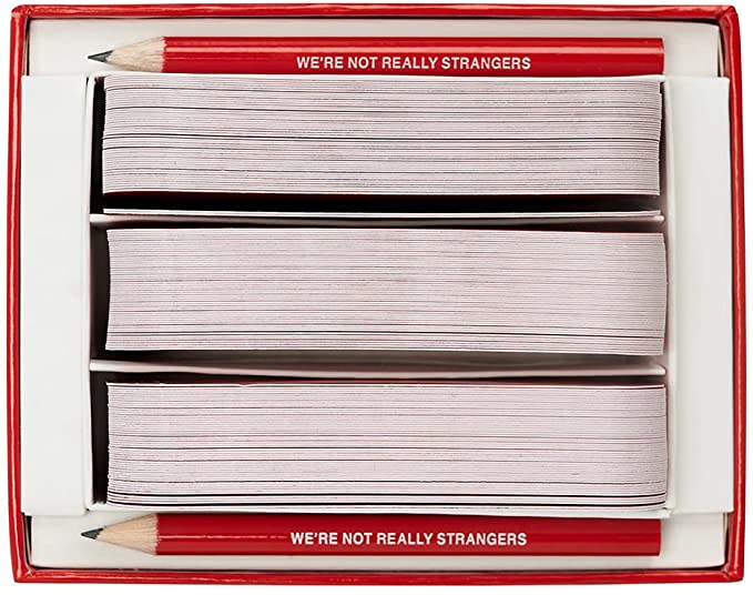 We Are Not Really Strangers baord game components.