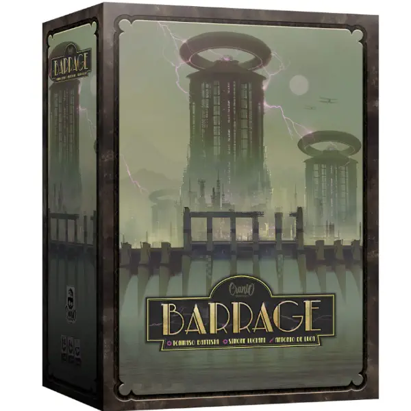 Barrage's board game box.