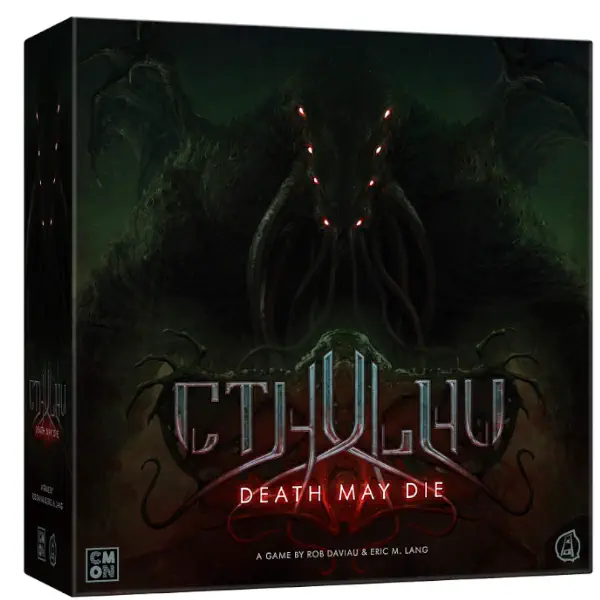 Cthulhu: Death May Die board game box.