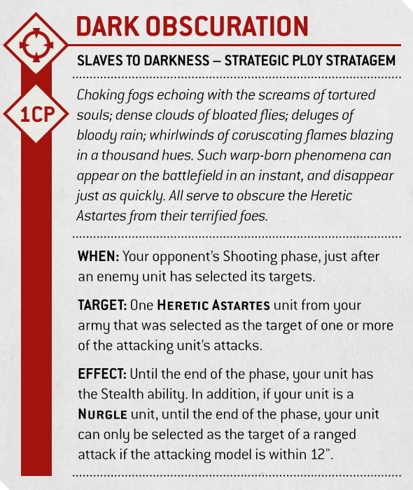 Dark Obscuration new Chaos Marines 10th edition rules.