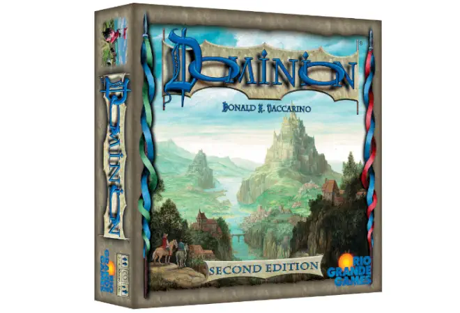 Dominion's board game box.