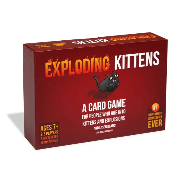 Exploding Kittens game box.