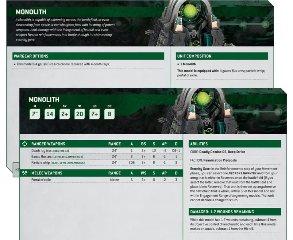 Monolith Necrons 10th edition