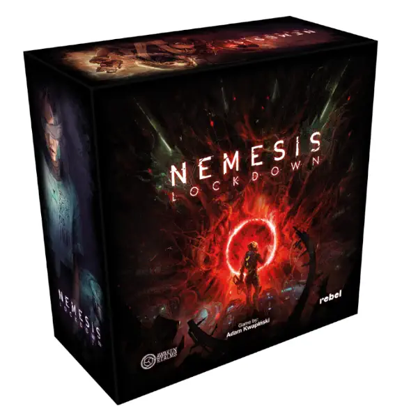 Nemesis Lockdown's game box.