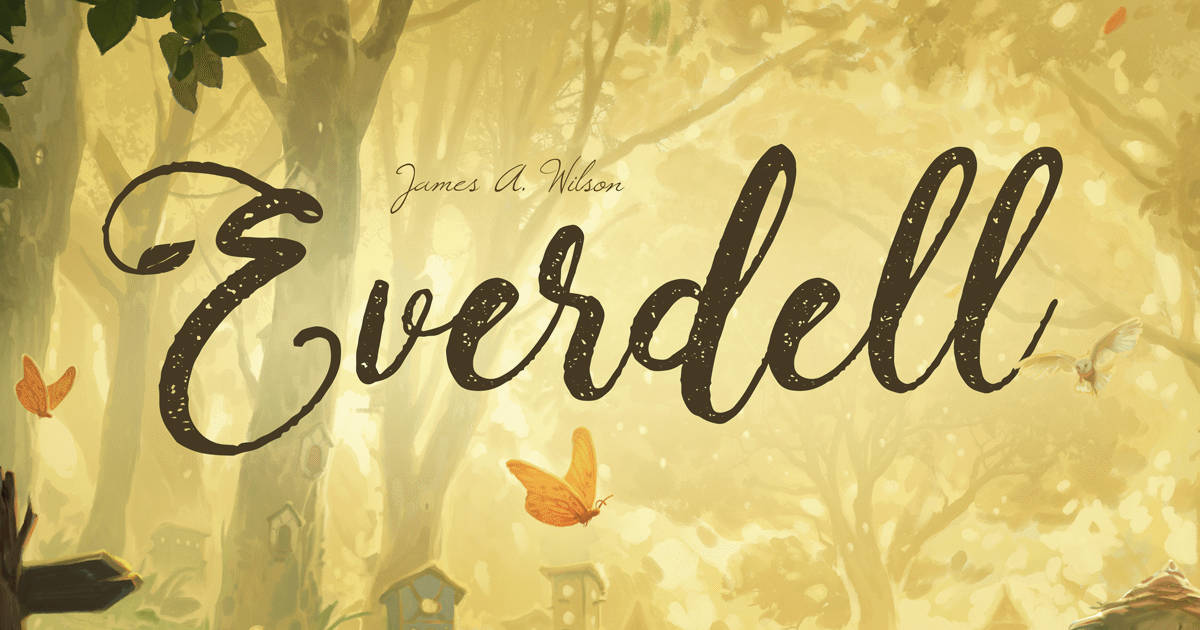 The cover art for the Everdell board game.