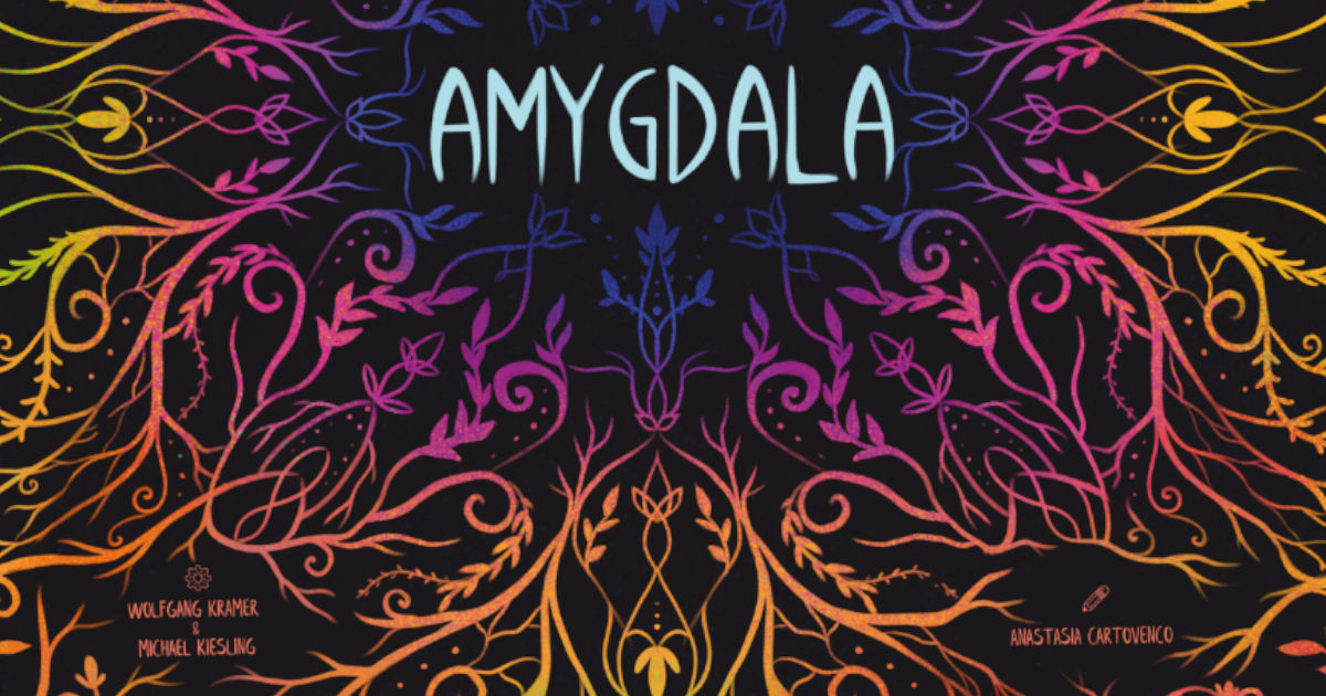 The cover for the upcoming Amygdala board game.