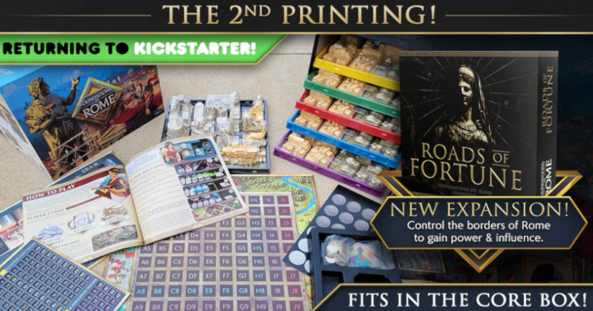 Arcane Wonders' Foundations of Rome BackerKit campaign.