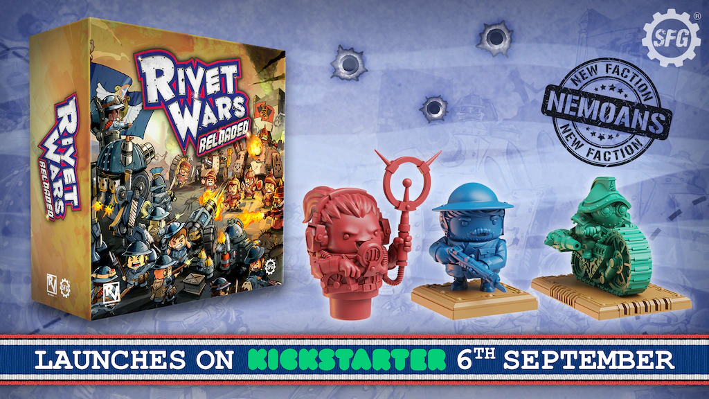Rivet Wars' Kickstarter campaign reboot by Steamforged Games.