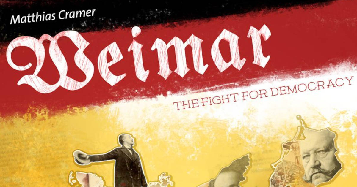 Weimar: The Fight for Democracy's cover for the upcoming board game.