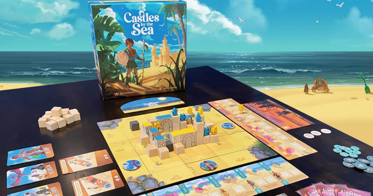 Castles by the Sea's official box, art and components.