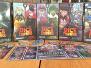 Dice Throne Seasons 1 & 2 Rerolled Review A bunch of Season 1 and Season 2 Dice Throne boxes.