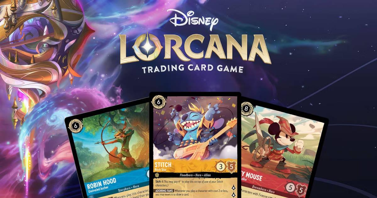 Disney Lorcana's official card sets and logo.