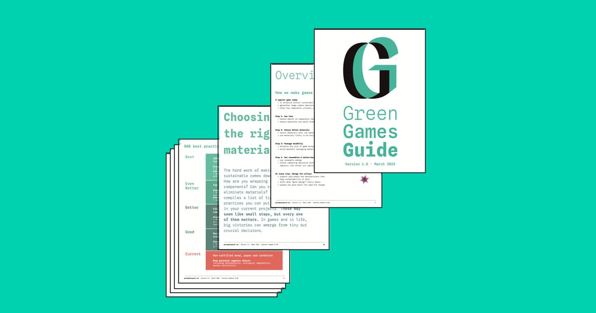 Green Games Guide's paper on making the tabletop gaming industry more sustainable.