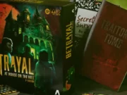 Best Horror Board Games Betrayal at the House on the Hill's board game box, rules and components.