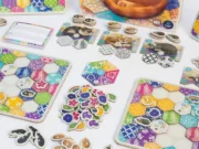 Best Family Board Games A bunch of Calico components and board game, one of the best family board games of all time.