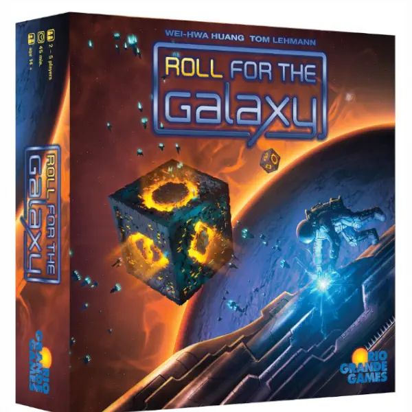 The box for Roll for the Galaxy by Rio Grande Games