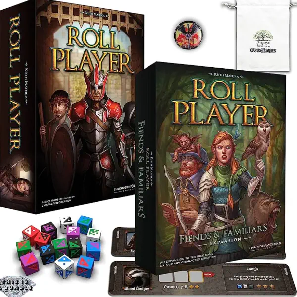 Thunderwork Games' Roll Player game and expansion.