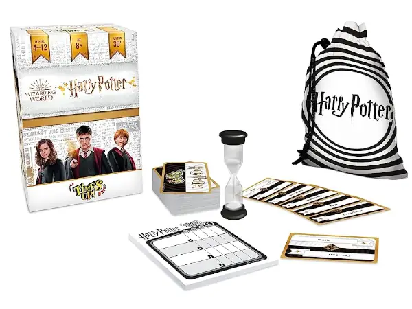 Asmodee's Harry Potter's Time's Up board game board game and elements.