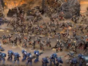 Games Workshop Expects to See Revenue Hit $560M Two Warhammer 40K armies fighting with marines on one side.