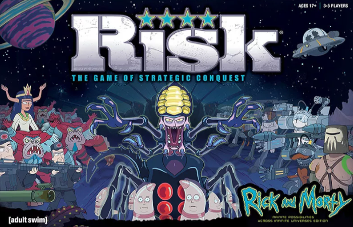 Rick and Morty Risk board game cover.