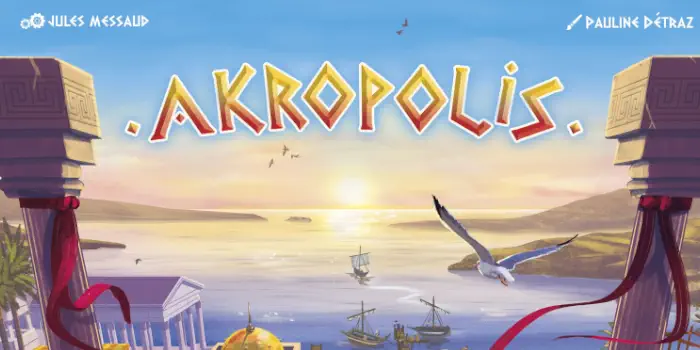 Akropolis' board game box and art.
