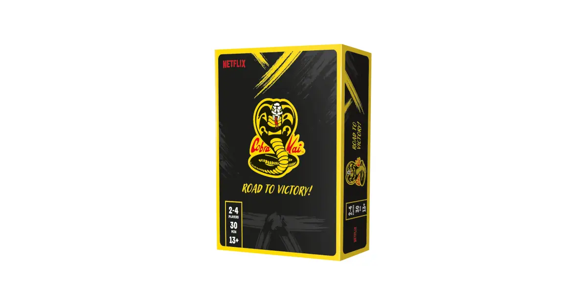 Cobra Kai: Road to Victory board game box.