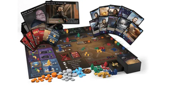 Dire Wolf's Dune Imperium game components.