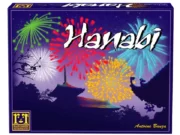Hanabi Review Hanabi Board Game's box and cards.