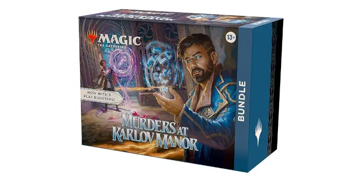 The starter bundle for MTG's upcoming Murders at Karlov Manor - now available for preorder.