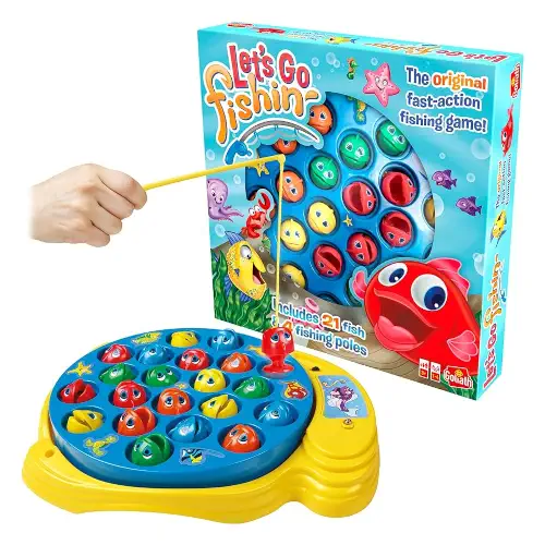 Let's Go Fishin, board game box.