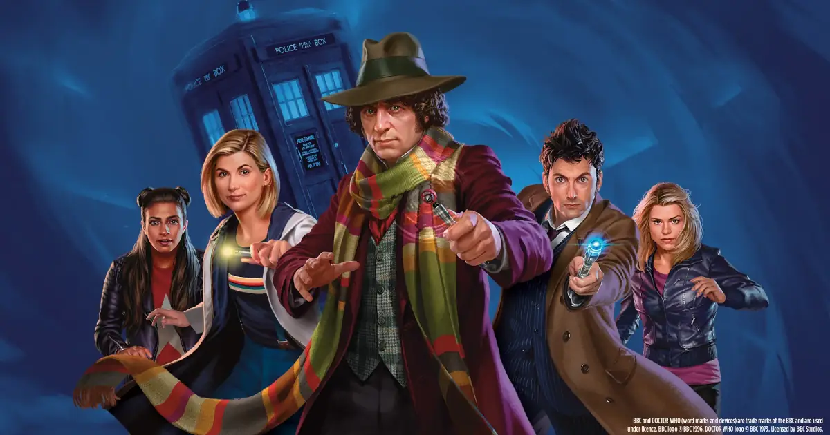 Magic: The Gathering Doctor Who cover art, a collaboration between BBC and Wizards of the Coast.