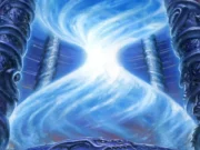 MTG Arena Gets New Format with Timeless Giving You Chance to Get Wild Wizards of the Coast Magic: The Gathering art that illustrates an energy vortex that is shaped like a sand watch.