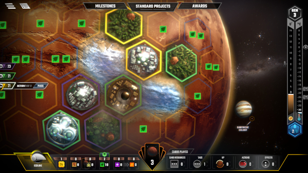 Terraforming Mars digital version available on Steam board games.